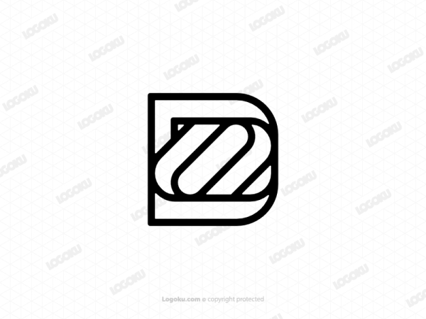 0d D0 Do Letra Od Logotipo Inicial