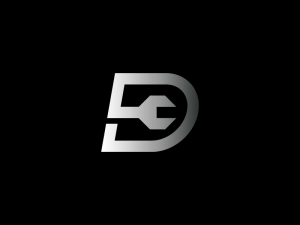 Buchstabe D-Schraubenschlüssel-Logo