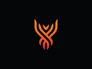 Buchstabe Y Phoenix-Logo