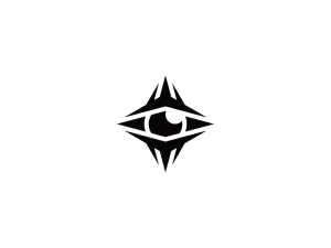 Logo Oeil Emblématique Ou Logo Étoile Oeil