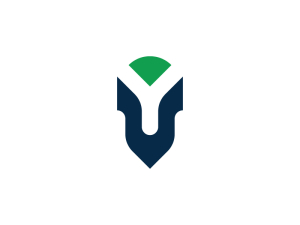 Stilvoller Buchstabe Uy oder Yu-Logo