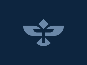 Buchstabe T-Vogel-Logo