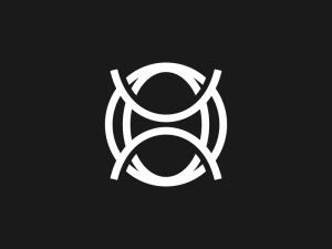 Elegantes Ochsen- oder Xo-Logo