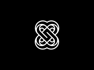 S Letter Icon Love Monogram Logo