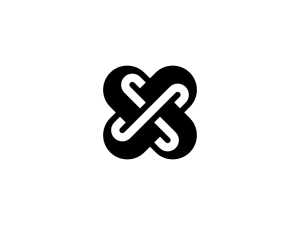 Abstraktes Monogramm-Logo mit X-Buchstaben