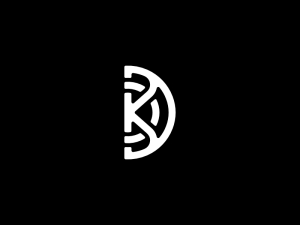 Logotipo Del Monograma Inicial De La Letra Dk Kd