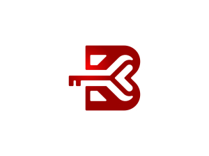 B Letter Key Logo