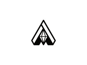 Letra Am Vw V Logotipo De Diamante