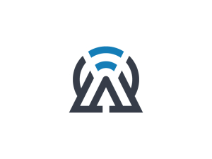 Letra A Logotipo Wifi
