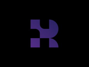 Buchstabe R Digitales Logo
