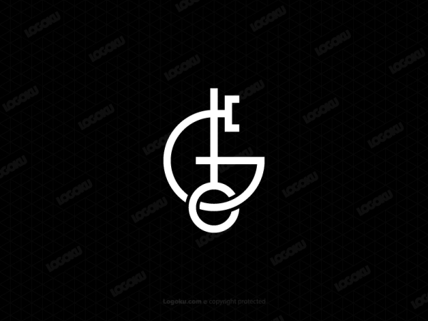 Buchstabe G-Schlüssel-Logo