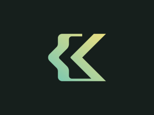 Buchstabe K-Code-Logo