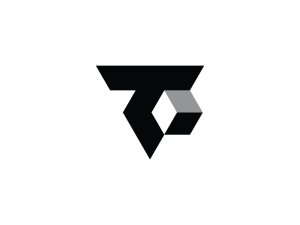 Buchstabe T-Würfel-Logo