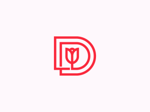 Letter D Tulip Monogram