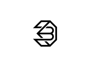 Logo élégant En Diamant De La Lettre B