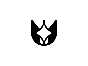 Lettre élégante U Ou C Star Logo