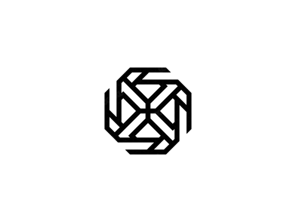 Sechseckiger G-Buchstabe mit Diamant-Logo