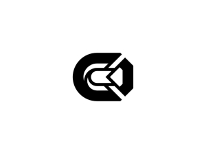 Letter C Or U Diamond Logo