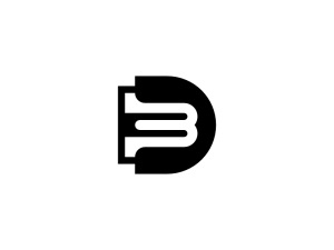 Buchstabe Db oder D3 Monogramm-Logo