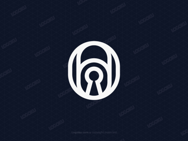 Unique Keyhole Letter O Logo