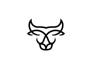 Lines Head Of Black Bull Logo