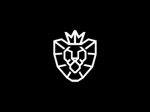 Schild mit weißem Logo des König der Löwen