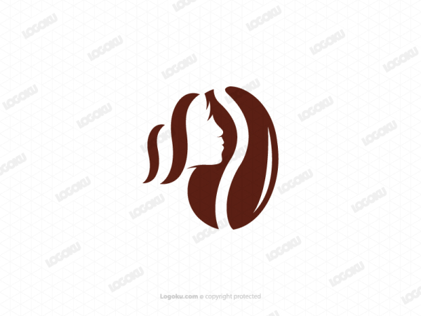 Girl Coffee Shop Logo