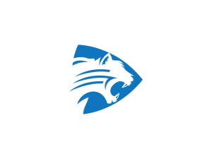 White Blue Panther Logo