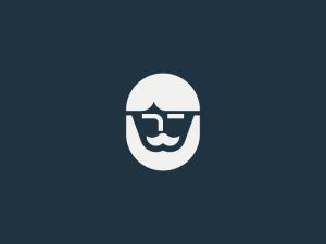Authoritative Old Man Face Logo