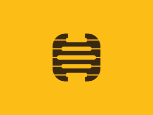 Logo En Nid D'abeille Lettre H