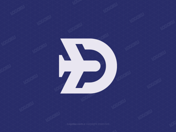 Letter D Plane Logo