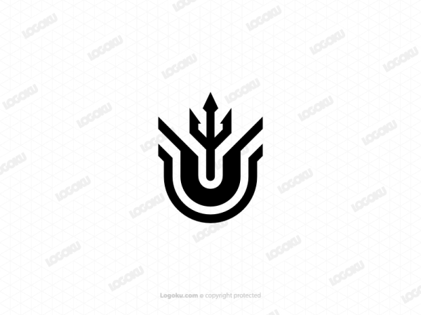 حرف U شعار ترايدنت أيقونة