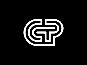 Logotipo Del Monograma Inicial De La Letra Gp Pg