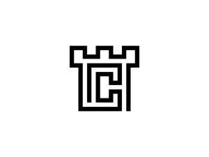 C Letter Castle Tower Logo