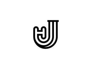 Jh Letra Hj Logotipo Inicial