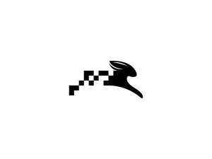 Häschen-schwarzes Kaninchen-Logo