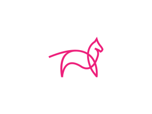 شعار الحصان الوردي المرح