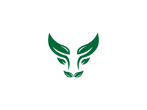 Logo Taureau Vert Feuille