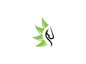 Stilisiertes Blattpferd-Logo