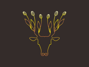 Golden Single Line Tulip Deer