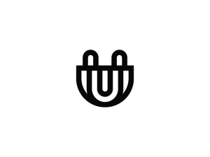 Modernes Buchstaben-U-Plug-Logo