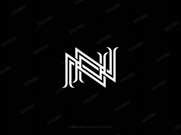 Letter Nn Knot Logo