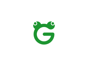 Buchstabe G-Frosch-Monogramm-Logo