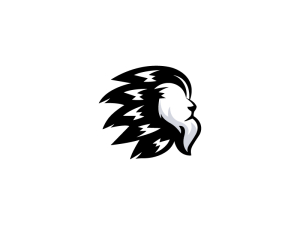 Logo Du Lion Noir Tête De Fierté