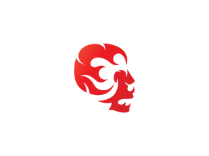 Logotipo De Calavera De Fuego Rojo