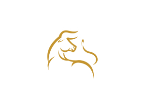 Stylized Golden Bull Logo