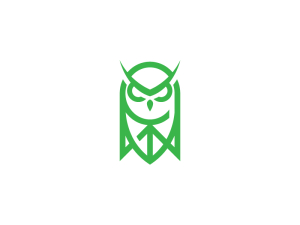 Logotipo De Búho Verde