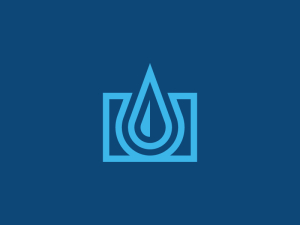 Buchstabe U natürliches Wassertropfen-Logo