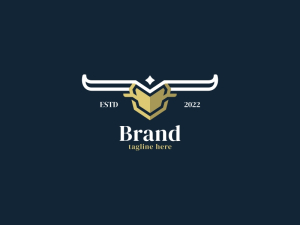 Logotipo Del Escudo De Bisonte