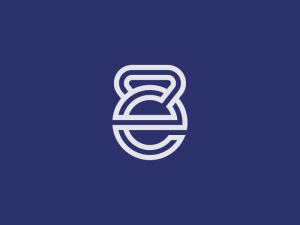 Buchstabe E-Fitnessstudio-Logo